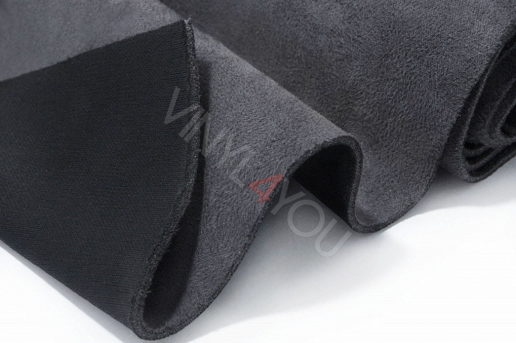 Алькантара на поролоне без клея серая